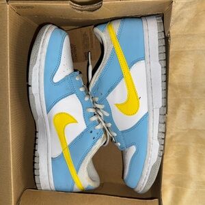 Nike Dunk Low GS in Blue Chill and Yellow Strike